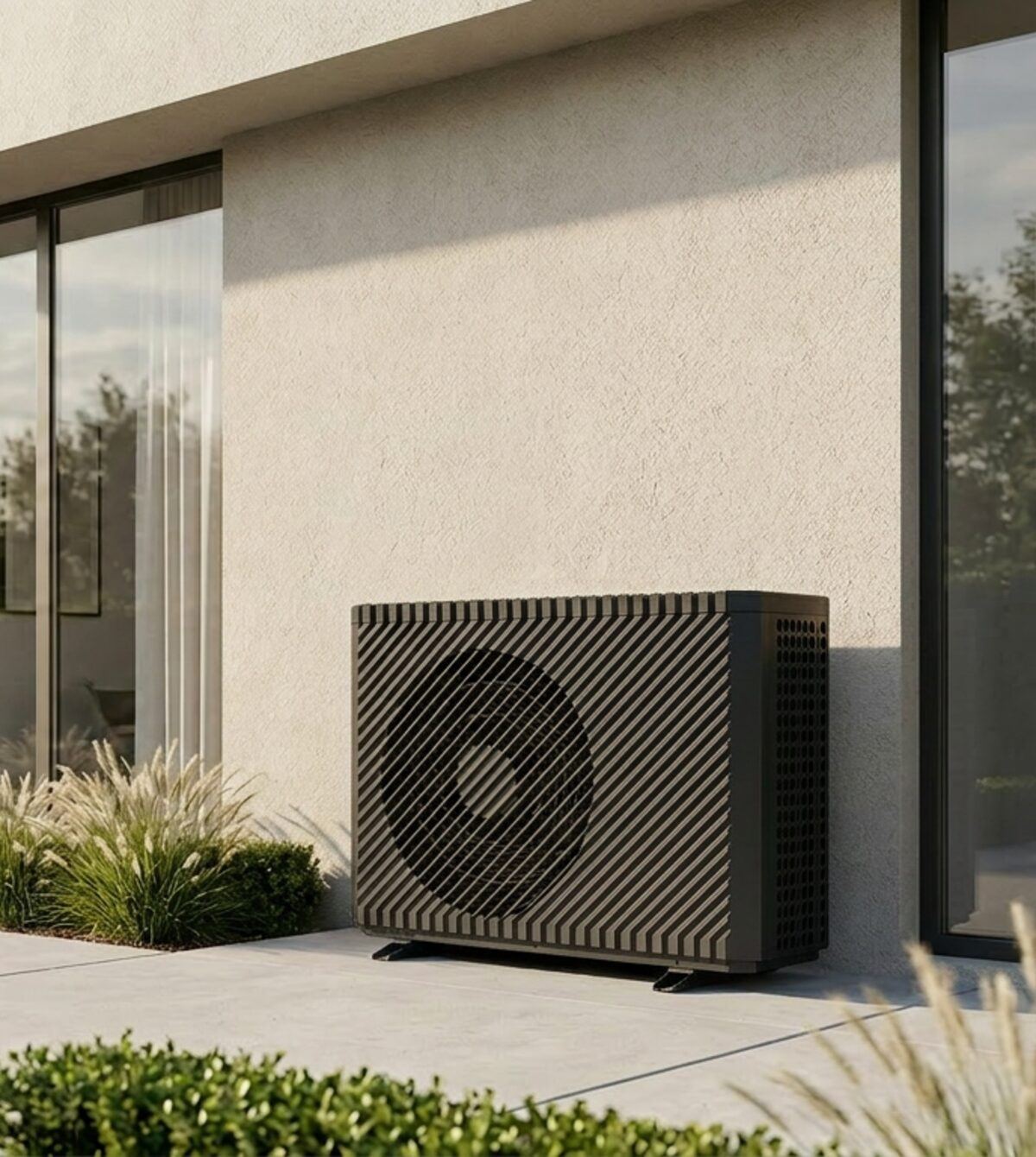 Ventus warmtepomp tegen moderne woning