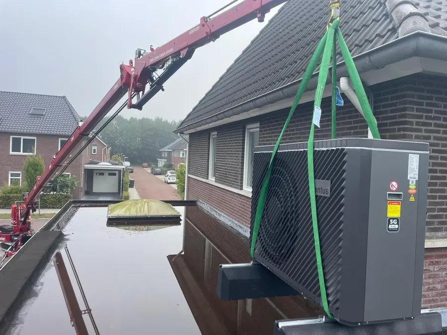 Plaatsing warmtepomp met kraan