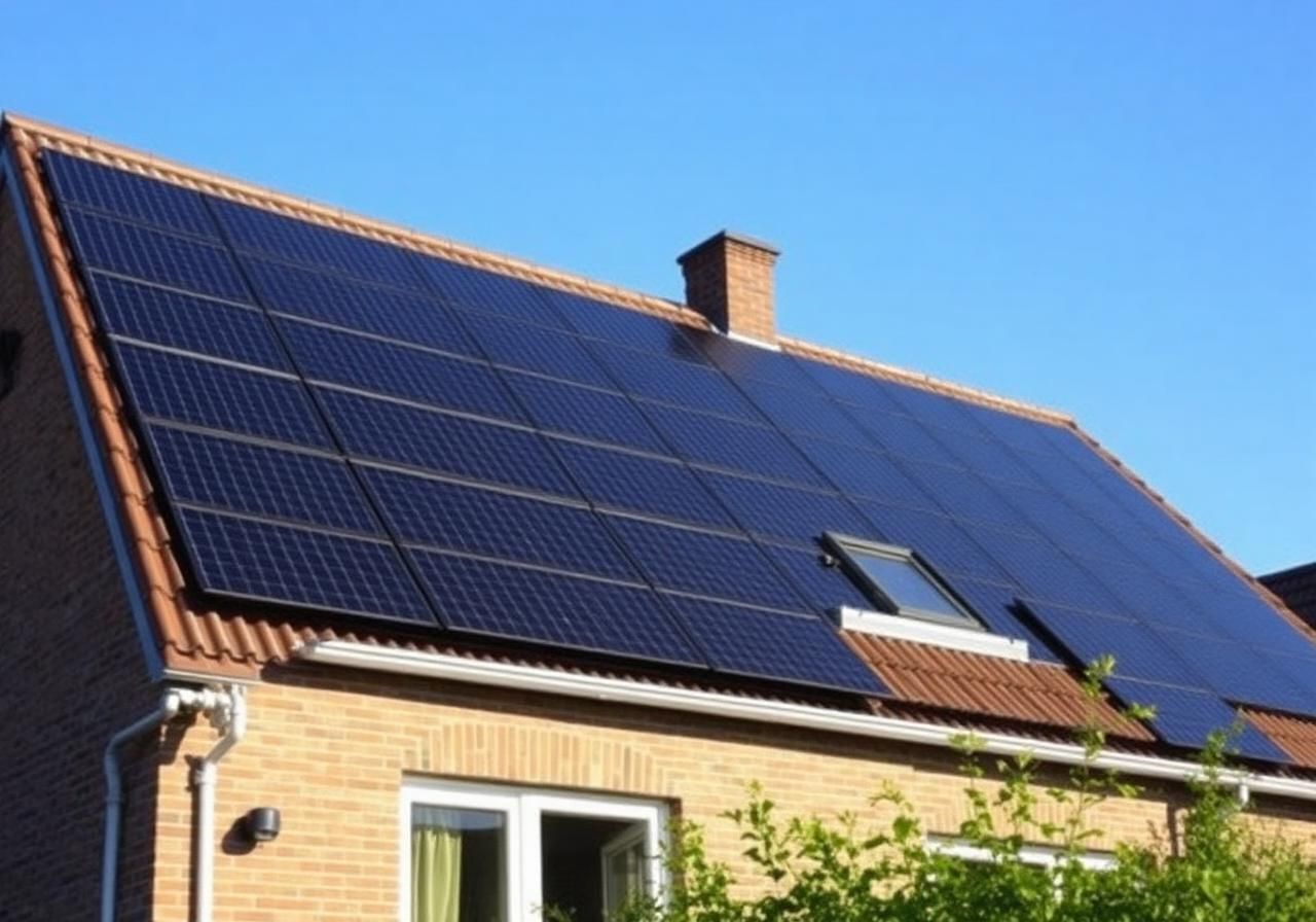 Zonnepanelen op dak geïnstalleerd door Just Clima